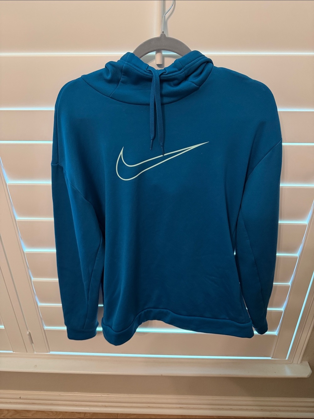 Nike Women’s Teal Crewneck Sweatshirt with White Swoosh